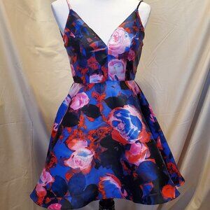 B. Smart Rockabilly Swing w/Mesh Detail on Back Midi Dress SZ 1